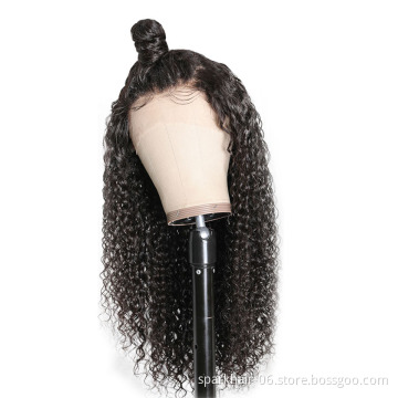 Pre-Plucked Human Hair Lace Wigs for Black Women Kinky Curly Hair Brazilian Virgin Hair Cuticle Aligned Hair HD Lace Frontal Wig